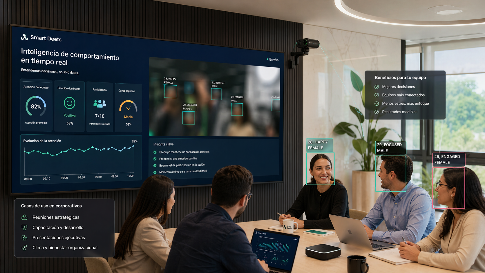 Dashboard caso Corporativo · Smart Workplace